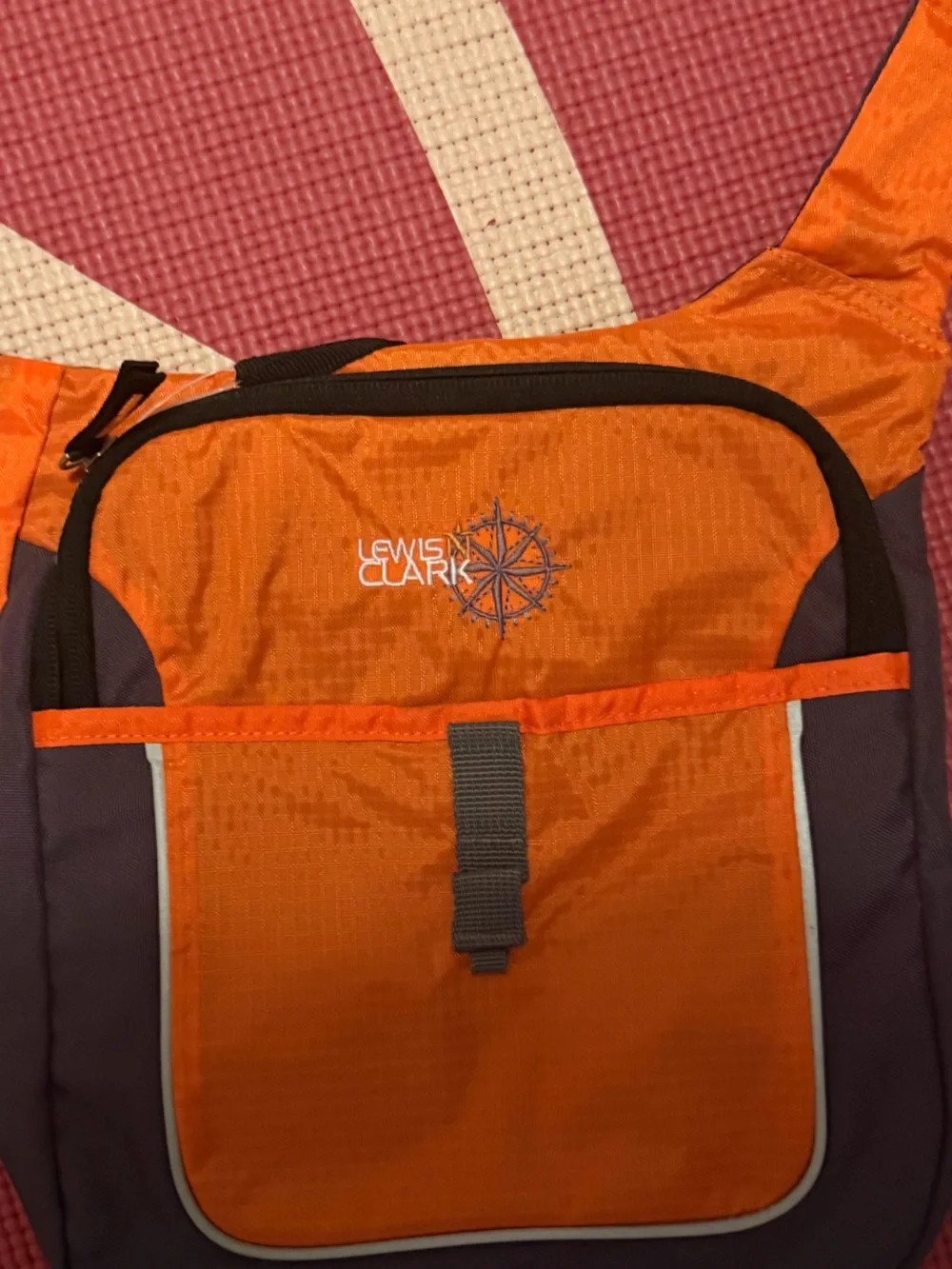Orange Crossbody Messenger Bag